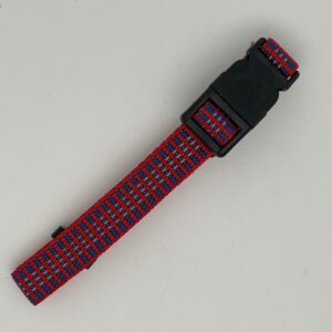 Collier chien nylon rayé