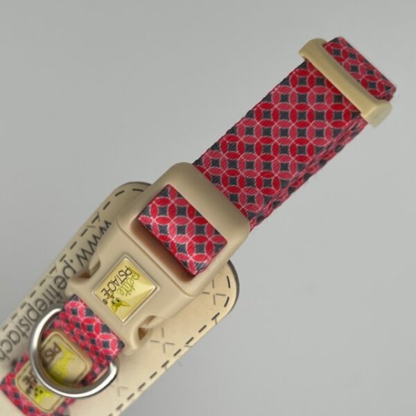 Collier XS PetitePistache cercles rouges