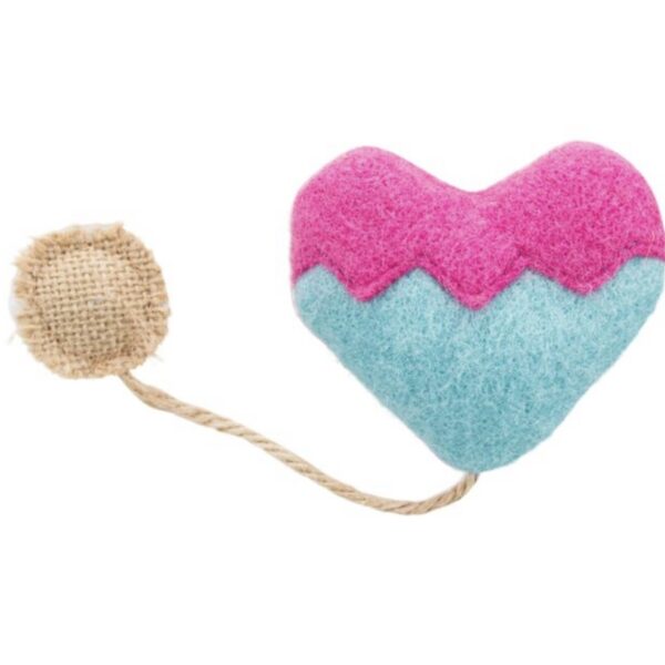 Coeur en tissu herbe à chat 8cm/18cm