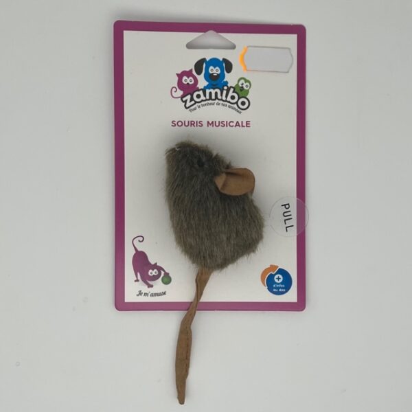 Souris musicale marron 5 x 15 cm