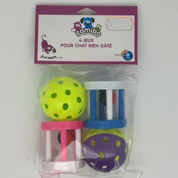 Jouets assortis avec grelot 4cm