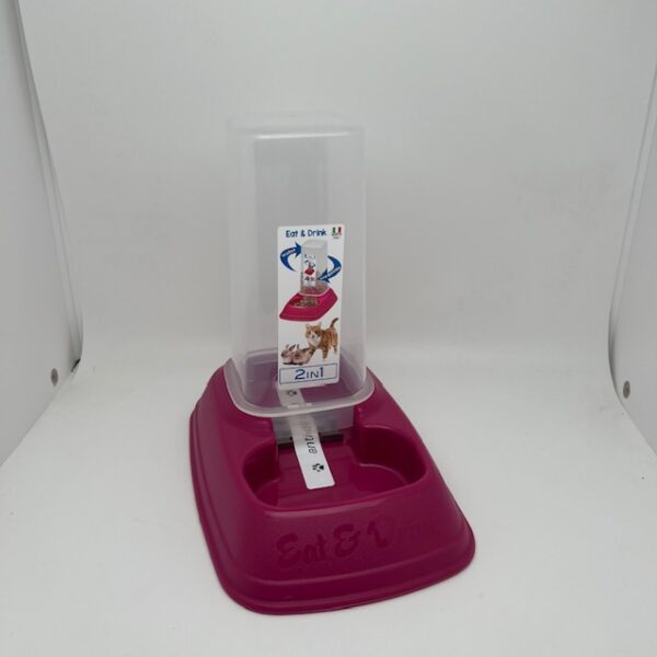 Distributeur eau ou croquettes 0.7 l fuschia