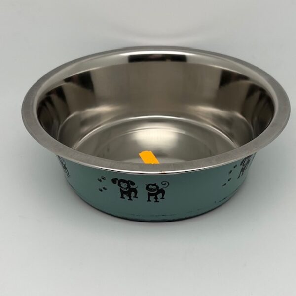 Gamelle inox décor pattes 21 cm