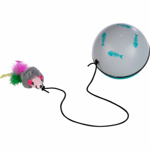Jouet chat Tubinio, balle avec moteur et souris