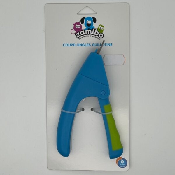 Coupe griffes guillotine 14 cm bleu vert