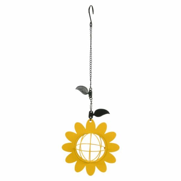 Mangeoire boule de graisse fleur en métal