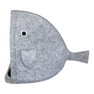 Niche chat poisson en feutre 55 x 40 cm