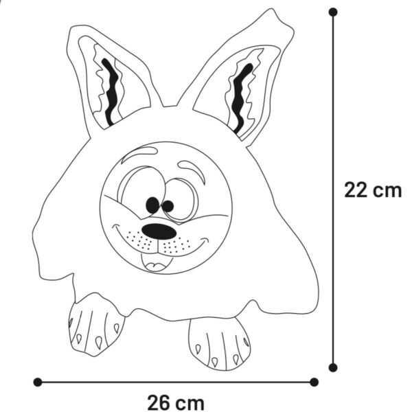 Peluche chien Tazma loup gris – Image 2