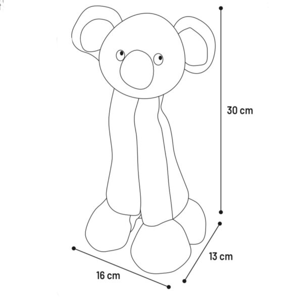 Peluche chien Leggy koala gris – Image 2