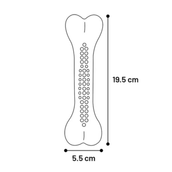 Jouet chien nylon os vanille 20cm – Image 2