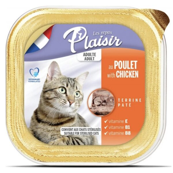 Barquette chat au poulet 100g