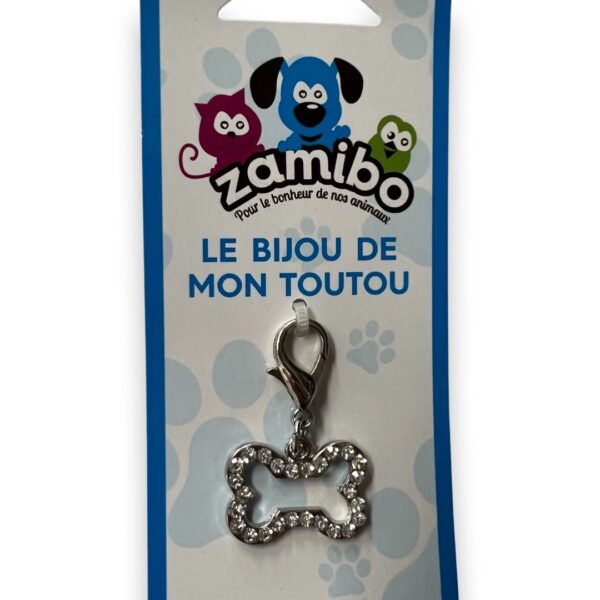 Médaillon os ouvert strass 4x2cm