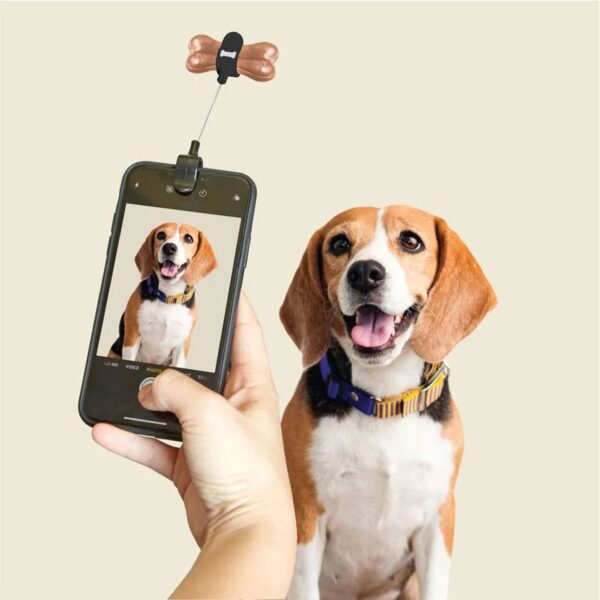 Perche à selfie avec porte friandise pour chien – Image 3