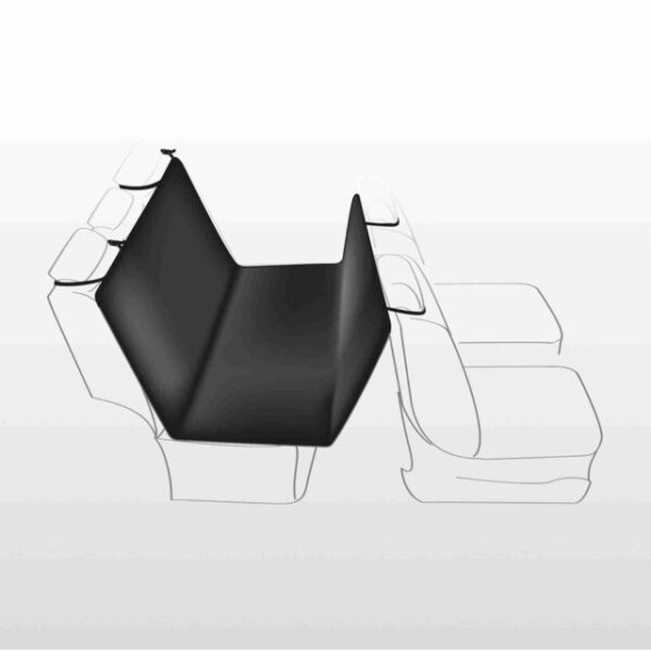 Protège siège de voiture 140x145cm noir pattes beige – Image 2