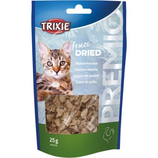 Friandise chat Coeurs de poulet lyophilisés 25g