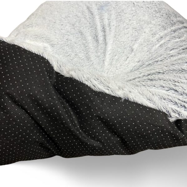 Matelas velours polaire gris – Image 2