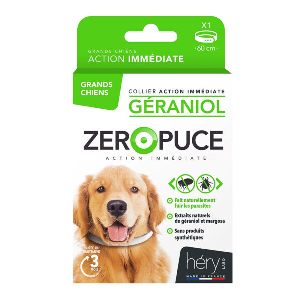 Collier ZeroPuce géraniol grands chiens (60cm)