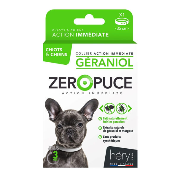 Collier ZeroPuce géraniol chiots et petits chiens (35cm)