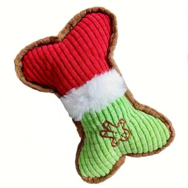 Jouet os en peluche noël 17cm
