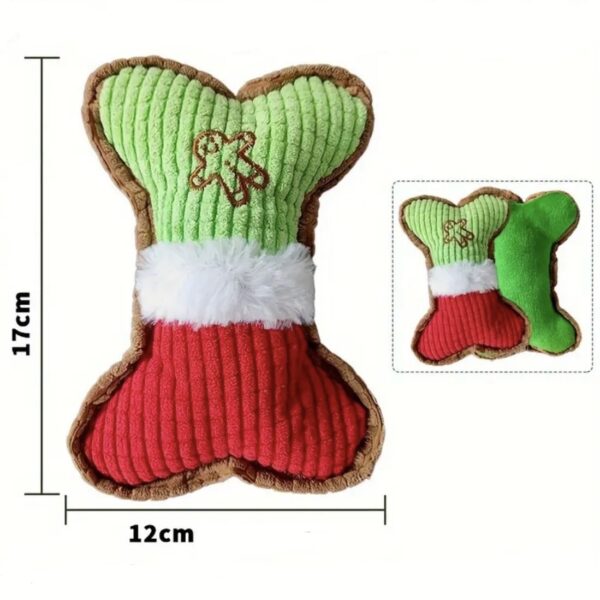 Jouet os en peluche noël 17cm – Image 2