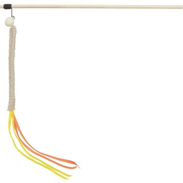 Canne à pêche en plastique/peluche/bois 40cm