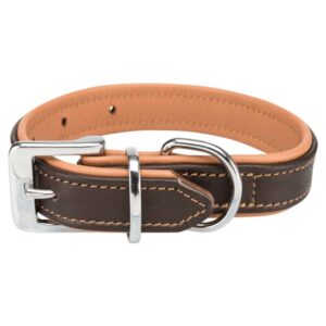 Collier chien Active Comfort en cuir brun