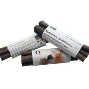 Fagot de 6 buchettes de noisetier pour rongeur 15cm