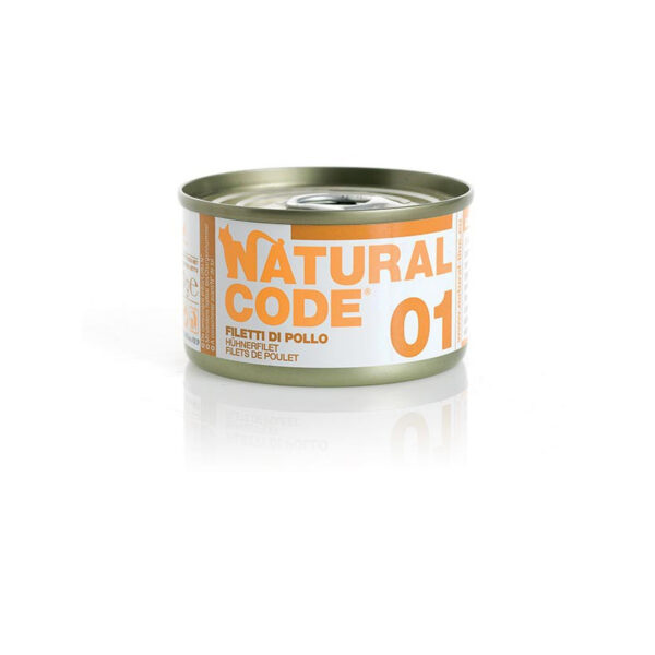 NATURAL CODE Chat Filets de Poulet 85g