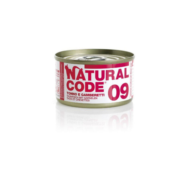 NATURAL CODE Chat Thon et crevettes 85g