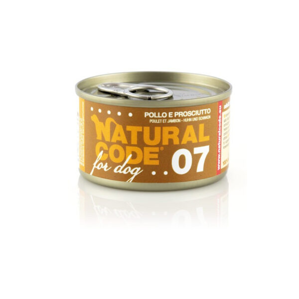 NATURAL CODE Chien Poulet et jambon 90g