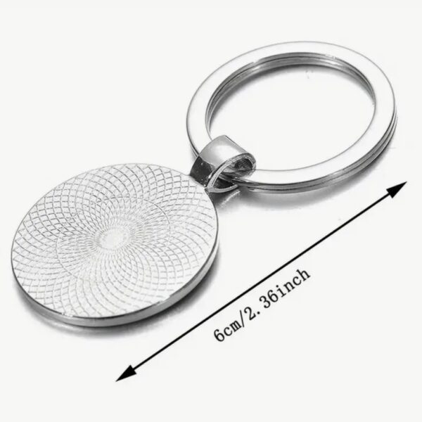 Porte clefs rond " Dog mom " – Image 2