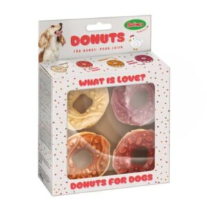 Coffret 4 donuts 7cm poulet/fruits