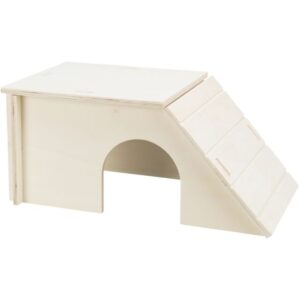 Maison Bent pour lapin, en bois à assembler, 51x24x33cm