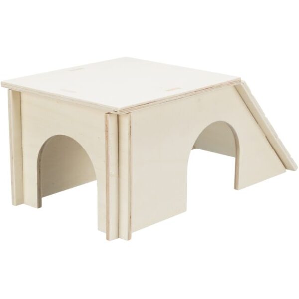 Maison Bent pour lapin, en bois à assembler, 51x24x33cm – Image 2