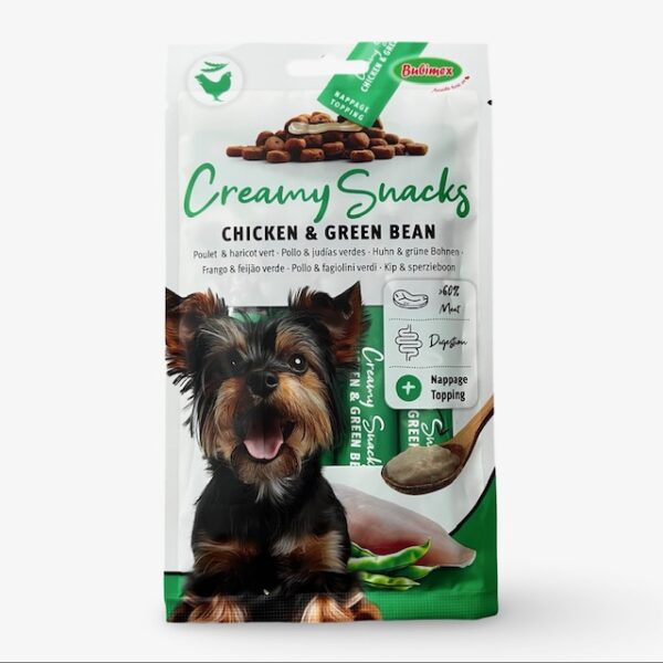 Creamy snacks chien - poulet et haricot vert - 4 x 60g