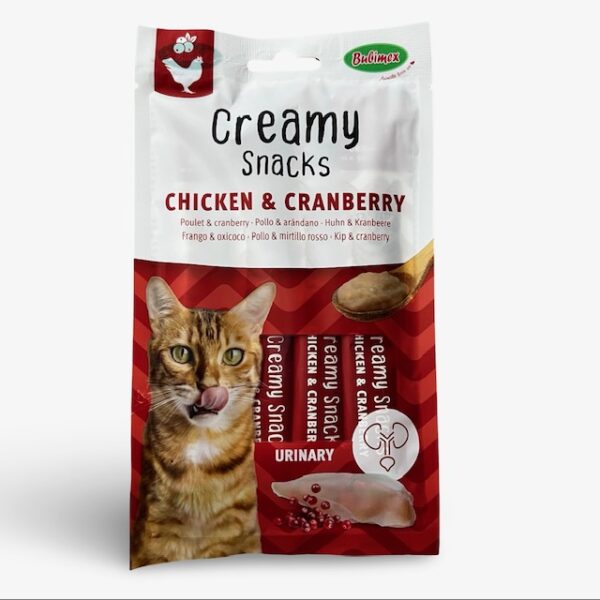 Creamy snacks chat - poulet et cranberry - 4 x 60g