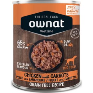 OWNAT Wetline chien Poulet et Carottes 395g