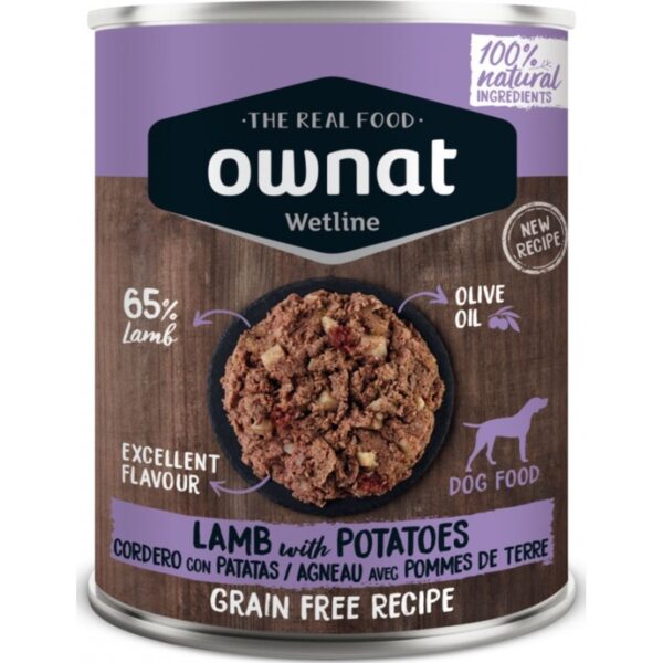 OWNAT Wetline chien Agneau et Pommes de terre 395g
