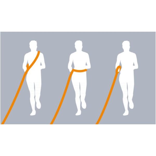 Laisse de jogging réglable de 1m33 à 1m80 - 20mm Pétrole/Aqua – Image 5