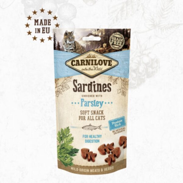 CARNILOVE chat Semi humide Sardine persil 50g