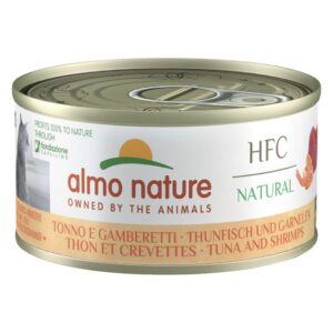 ALMO NATURE Chat Natural Thon et crevettes 70g