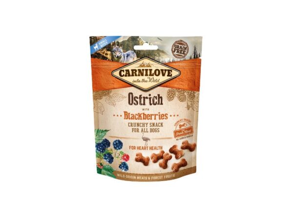 CARNILOVE chien Crunchy snack autruche et mures 200g