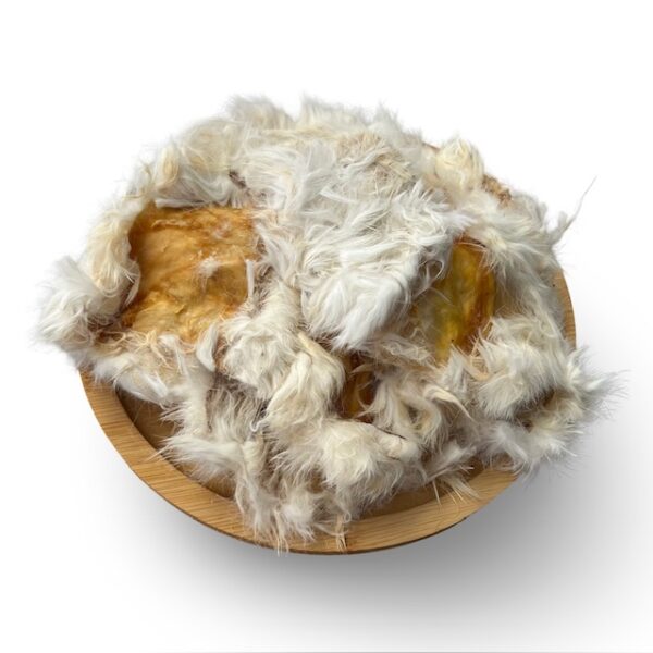 Morceaux de peau de lapin avec poils 100g – Image 2