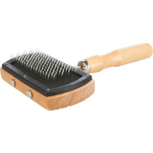 Brosse souple en bois / poils métal 10 x 18 cm