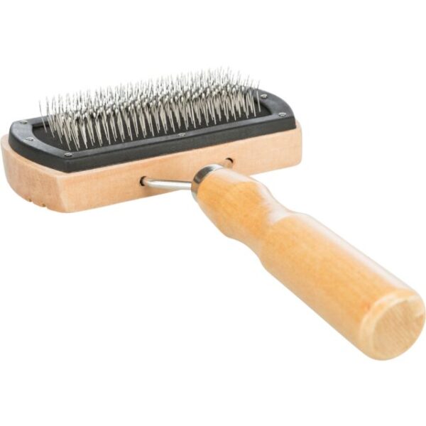 Brosse souple en bois / poils métal 10 x 18 cm – Image 2
