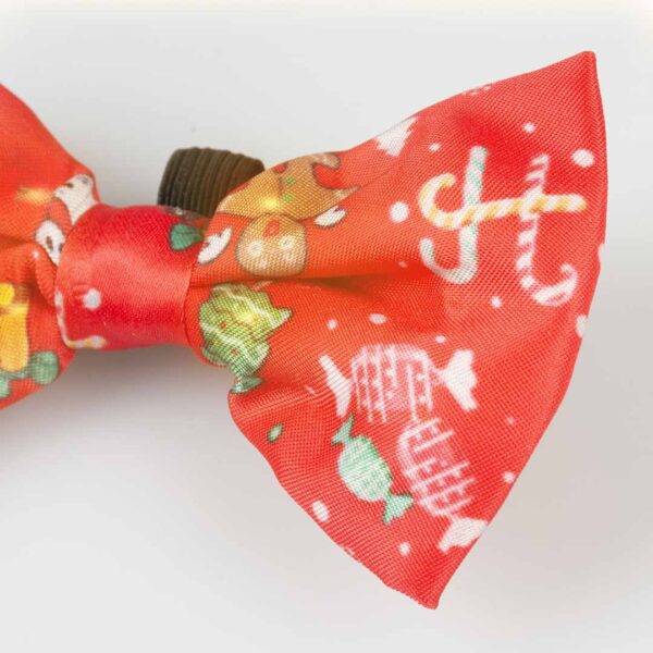 Noeud papillon de noël avec flash LED – Image 2
