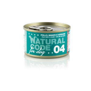 NATURAL CODE Chien Poulet, boeuf et légumes 90g