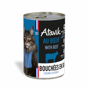 Bouchées en sauce Atavik au boeuf pour chat 400g