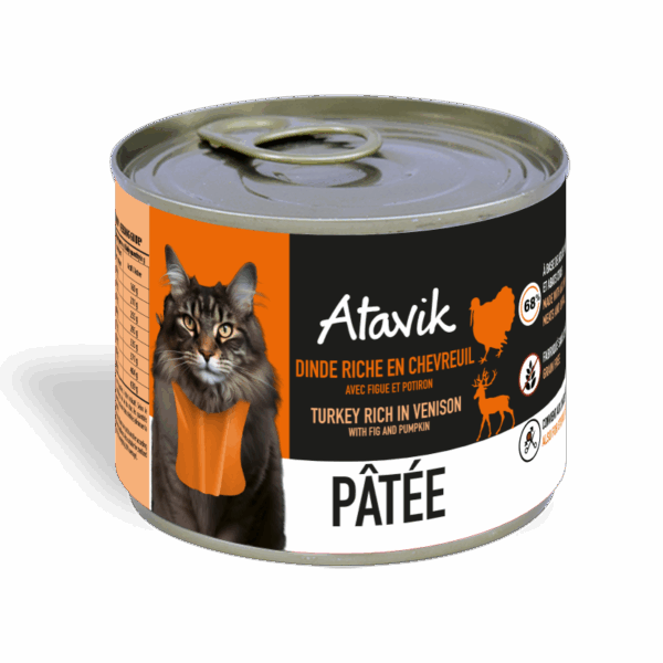 Pâtée pour chat Atavik Dinde chevreuil 200g