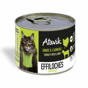 Effilochés pour chat Atavik Dinde agneau 200g